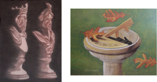 Large chessmen and a sundial