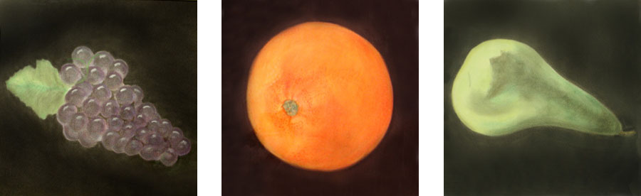 Grapes, Orange and Pear